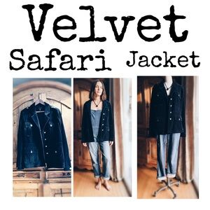 WHBM Velvet Safari Jacket
